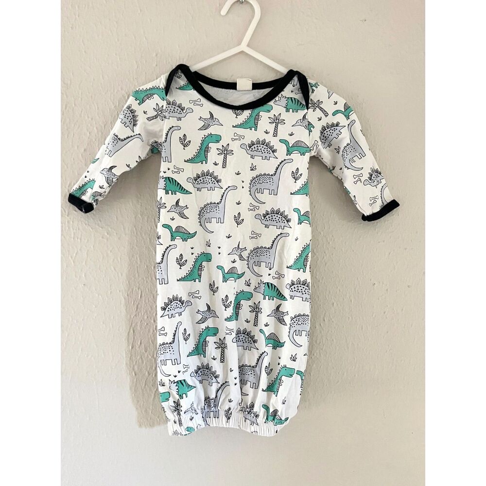 Infant Sleeper sack, Soft Cotton Dinosaur print; natural fibers